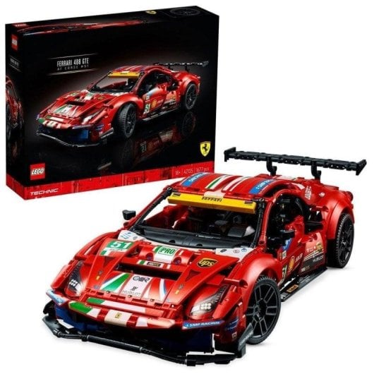 Kit de construcción LEGO® Technic 42125 Ferrari 488 GTE “AF Corse #51” (1677 piezas)