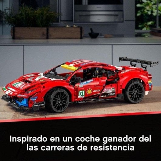 Kit de construcción LEGO® Technic 42125 Ferrari 488 GTE “AF Corse #51” (1677 piezas)