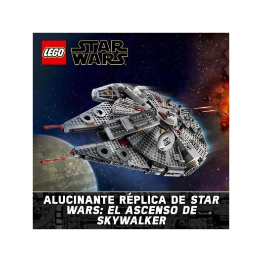 Kit de construcción LEGO Star Wars 75257 Halcón Milenario de El Ascenso de Skywalker (1351 piezas)