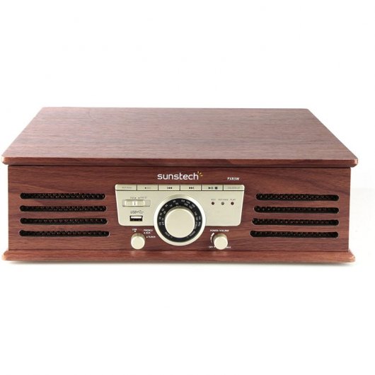 Sunstech PXR3WD Tocadiscos Digital Marrón