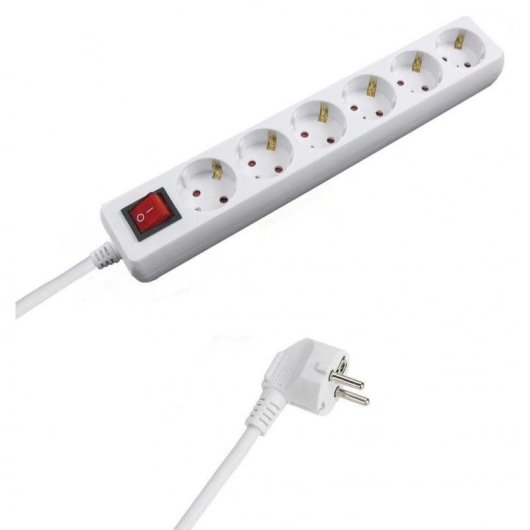 Multiprise Wolfpack 6 Prises avec Interrupteur et Câble 1,5 m