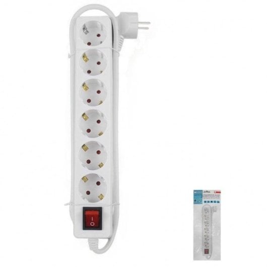 Multiprise Wolfpack 6 Prises avec Interrupteur et Câble 1,5 m