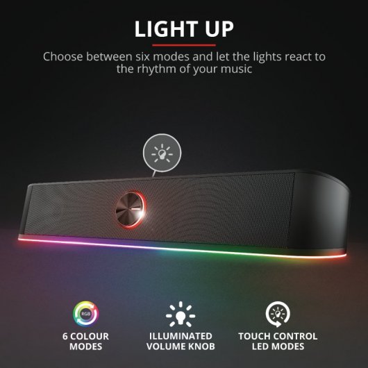 Trust GXT 619 Thorne Barra de Sonido RGB 12W