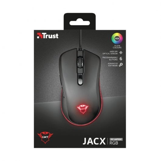 Trust GXT 930 Jacx RGB Rato Gaming 6400 DPI Preto