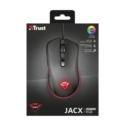 Souris Trust GXT 930 Jacx USB 6400DPI Noir RGB 6 Boutons
