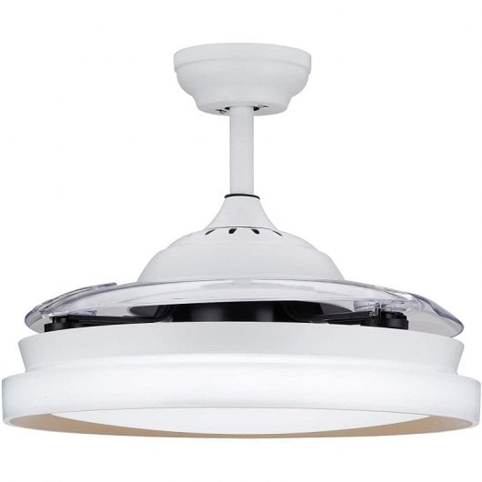 Ventilateur de plafond Philips Bliss avec éclairage LED et télécommande 35 W Blanc/Or