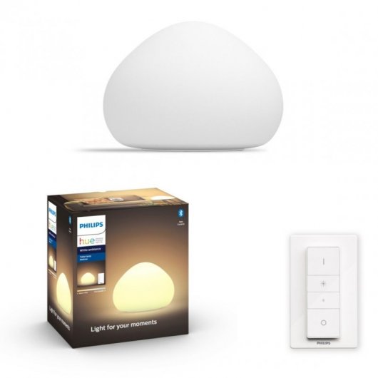 Philips Hue White Ambiance Wellner Candeeiro de Mesa LED + Interruptor Sem Fios