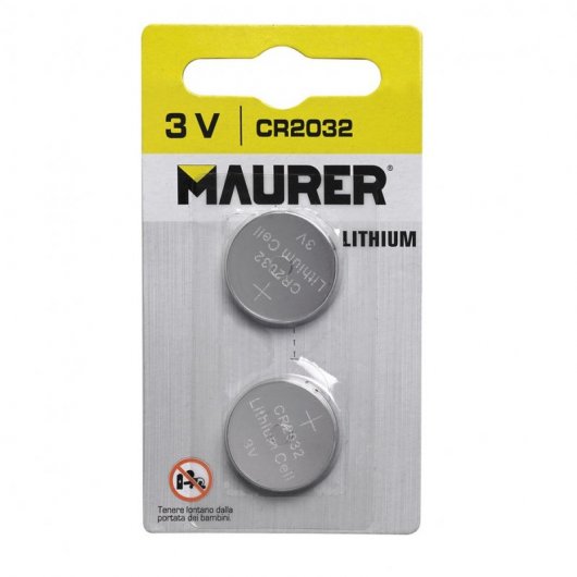 Maurer Pack 2 Pilhas de Botão Lítio CR2032 3V