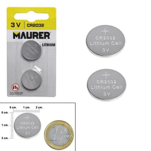 Maurer Pack 2 Pilhas de Botão Lítio CR2032 3V