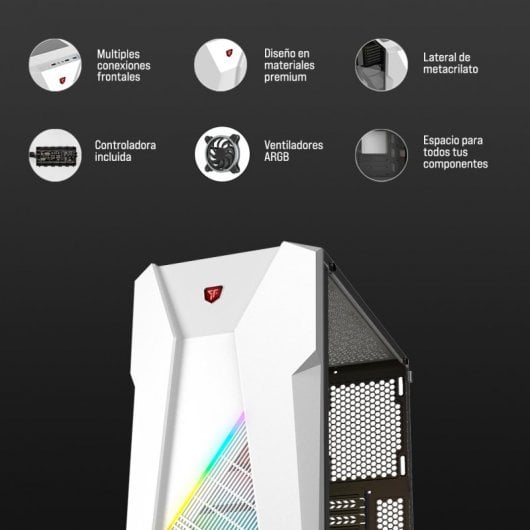 Tempest Vapor RGB Torre ATX Blanca