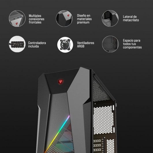 Tempest Vapor RGB Torre ATX Negra