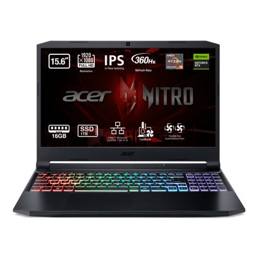 Acer Nitro 5 AN515-45-R5ZJ AMD Ryzen 9 5900HX/16GB/1TB SSD/RTX 3080/15.6"