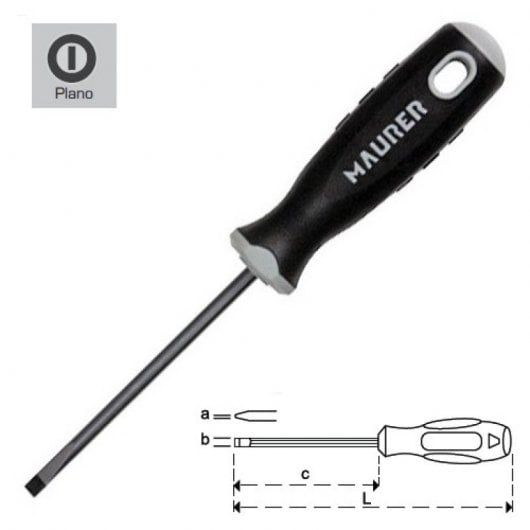 Tournevis à bouche vide Maurer 0,8x4,0x75mm