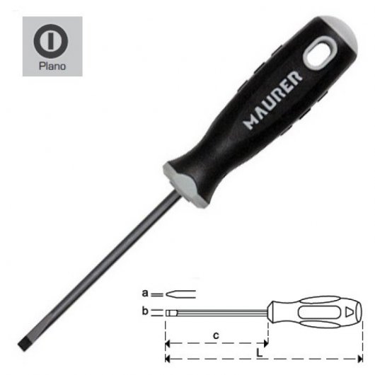 Maurer Destornillador Boca Vaciada 0.8x4mm
