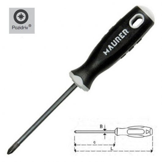 Maurer Destornillador Pozidriv 1x100mm