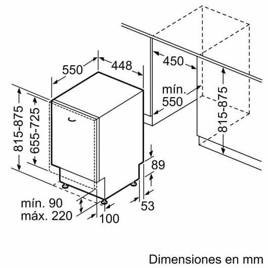 Bosch SPV4HMX54E Lavavajillas Integrable Capacidad 10 Cubiertos E