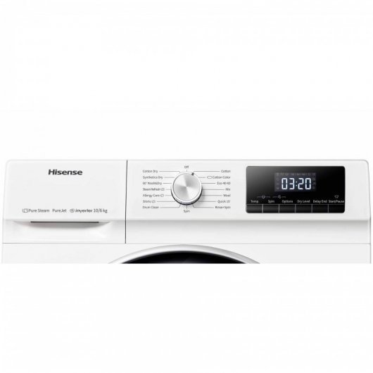Hisense WDQY1014EVJM Lavasecadora Carga Frontal 10Kg/6Kg E Blanca