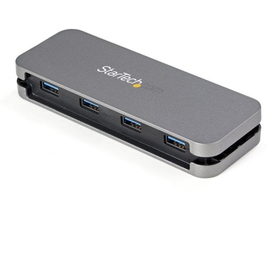 StarTech.com HB30AM4AB Schnittstellen-Hub USB 3.2 Gen 1 (3.1 Gen 1) Type-A 5000 Mbit/s Schwarz, Grau
