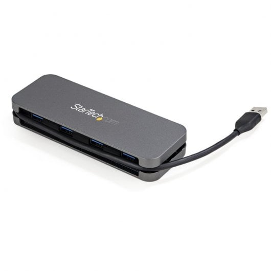 StarTech.com HB30AM4AB Schnittstellen-Hub USB 3.2 Gen 1 (3.1 Gen 1) Type-A 5000 Mbit/s Schwarz, Grau