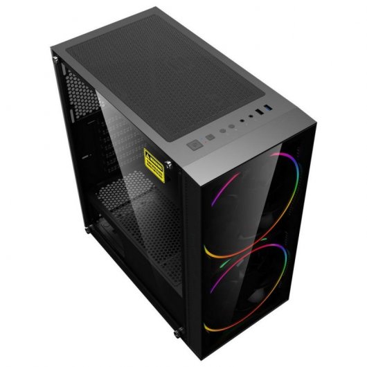 CoolBox DeepGaming DeepRunner ARGB Cristal Templado USB 3.1 Negra