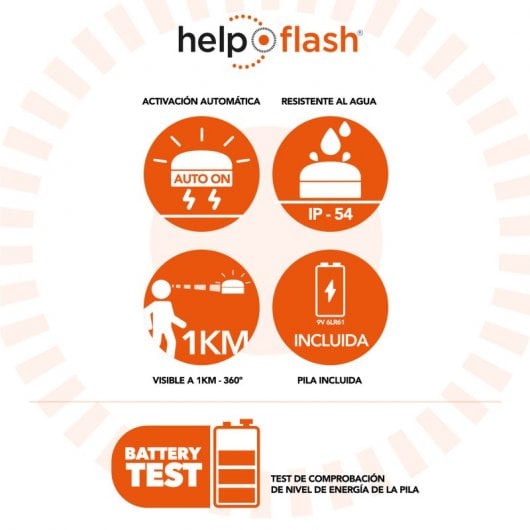 Help Flash V2.0 Pack 2 Dispositivo de Señalización V16 Homologado DGT