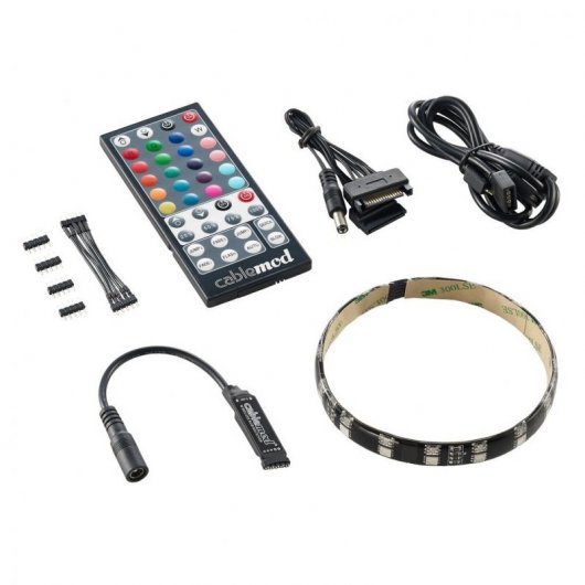 CableMod WideBeam Hybrid Kit Tira LED RGB/UV 30cm