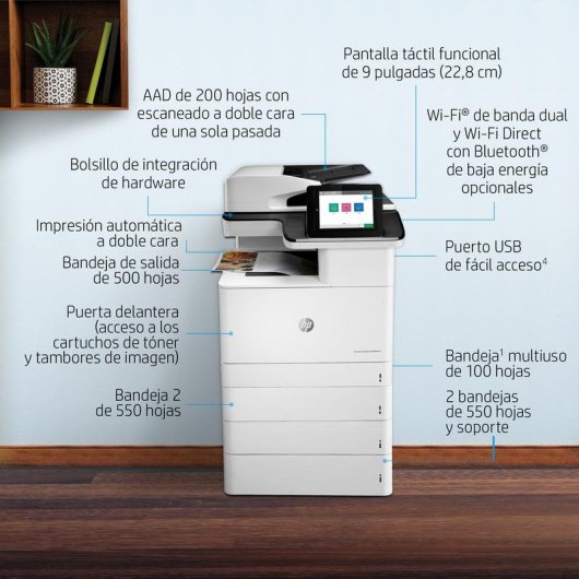 Multifunktion HP LaserJet Enterprise MFP M776dn Laser Farbe Ethernet Touchscreen