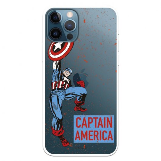 Funda Oficial de Marvel Capitán América Fondo Puntos Rojos para iPhone 12
