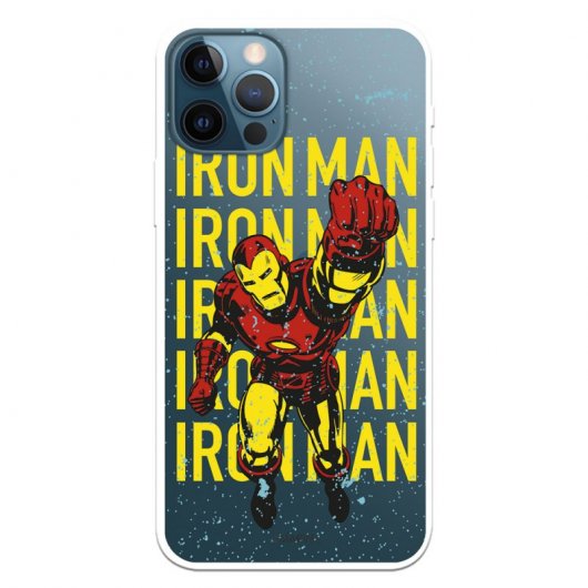Funda Oficial de Marvel Iron Man Color Transparente para iPhone 12