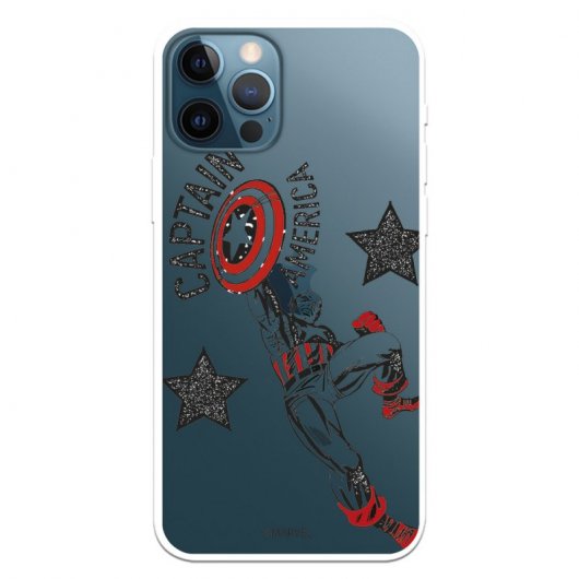 Funda Oficial de Marvel Capitán América Red Transparente para iPhone 12
