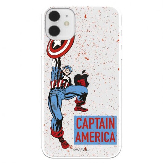 Funda Oficial de Marvel Capitán América Fondo Puntos Rojos para iPhone 11