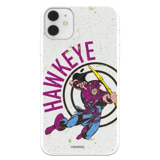 Funda  Oficial de Marvel Hawkeye Color Transparente para iPhone 11