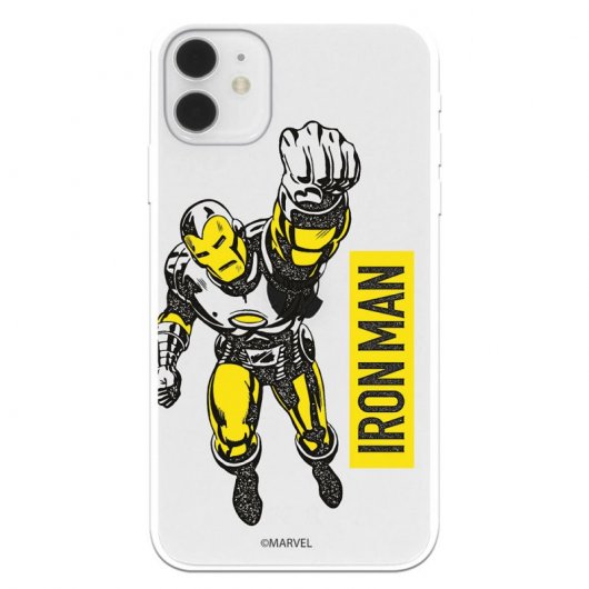 Funda Oficial de Marvel Iron Man Yellow Transparente para iPhone 11