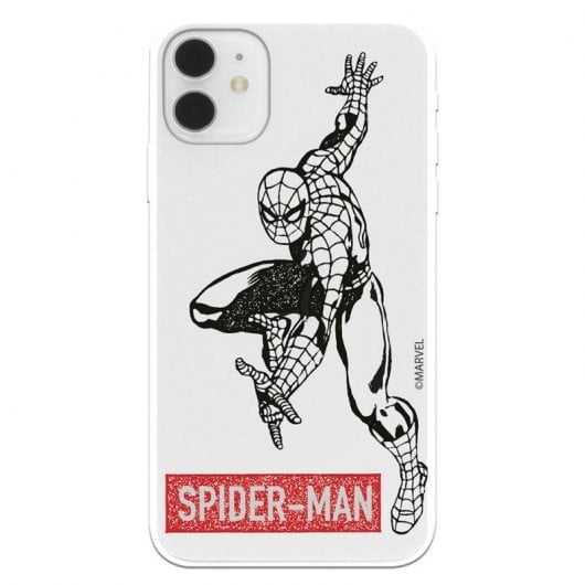 Funda Oficial de Marvel Spider-Man Logo Rojo Transparente para iPhone 11