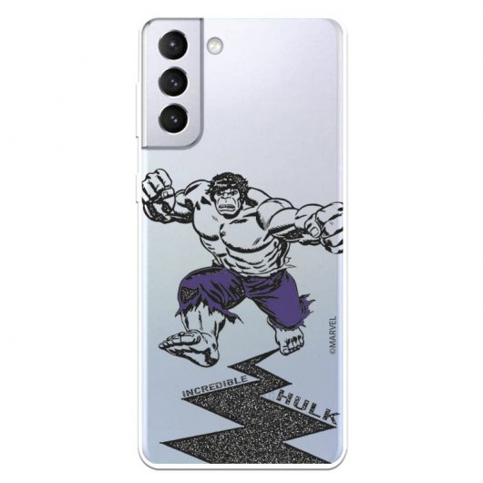 Funda Oficial de Marvel Hulk Purple Pants Transparente Marvel para Samsung Galaxy S21 Plus
