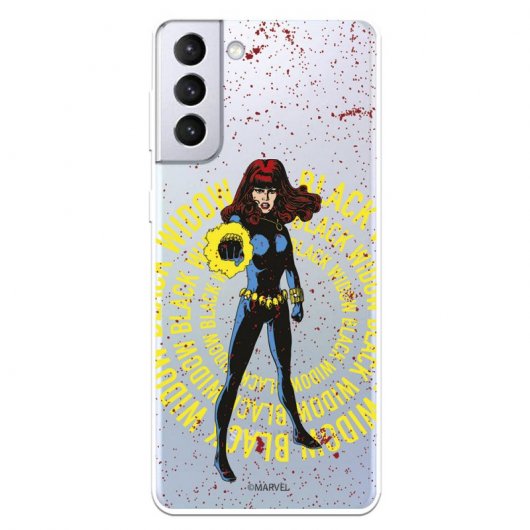 Funda Oficial de Marvel Black Widow Transparente Marvel para Samsung Galaxy S21 Plus