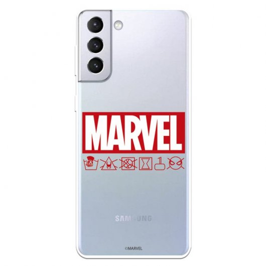 Funda Oficial de Marvel Logo Rojo Marvel para Samsung Galaxy S21 Plus