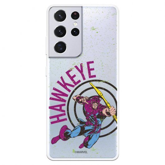 Funda Oficial de Marvel Hawkeye Transparente para Samsung Galaxy S21 Ultra