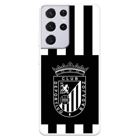 Funda del Badajoz Fondo Rayas Blanquinegras Licencia Oficial Club Deportivo Badajoz para Samsung Galaxy S21 Ultra