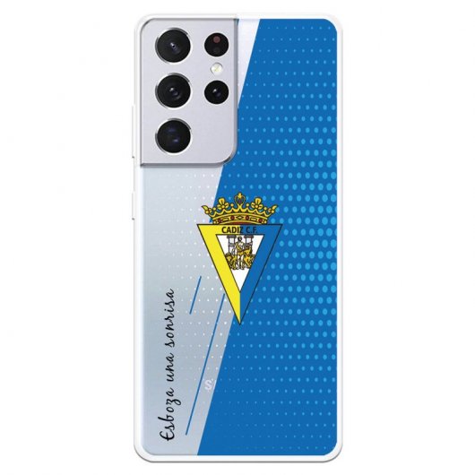 Funda del Cádiz Esboza una Sonrisa Licencia Oficial Cádiz CF  para Samsung Galaxy S21 Ultra