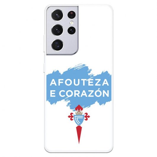Funda del Celta Afouteza E Corazón Licencia Oficial RC Celta para Samsung Galaxy S21 Ultra