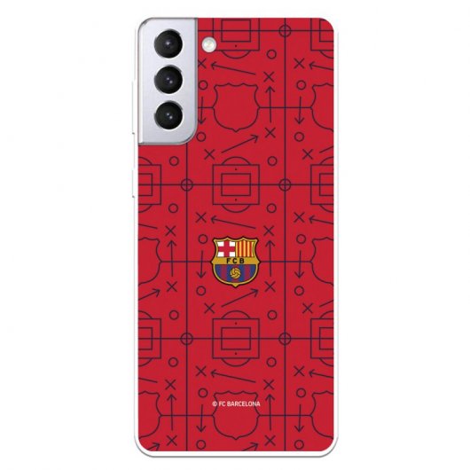 Funda del Barcelona Escudo Fondo Rojo Tactics Licencia Oficial FC Barcelona para Samsung Galaxy S21 Plus