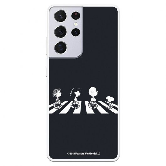 Funda Oficial de Peanuts Personajes Beatles Snoopy para Samsung Galaxy S21 Ultra