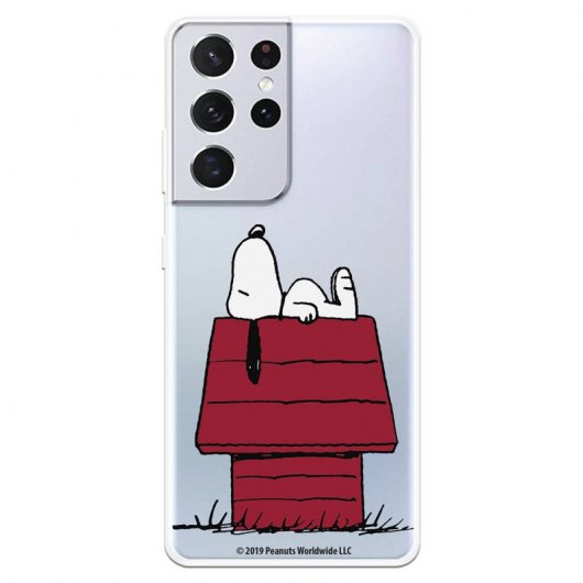 Funda Oficial de Peanuts Snoopy Casa Snoopy para Samsung Galaxy S21 Ultra