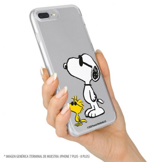 Funda Oficial de Peanuts Woodstock y Snoopy Posado para Samsung Galaxy S21 Ultra