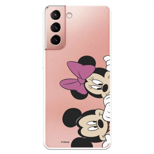Funda Oficial de Disney Mickey y Minnie Asomados Clásicos Disney para Samsung Galaxy S21