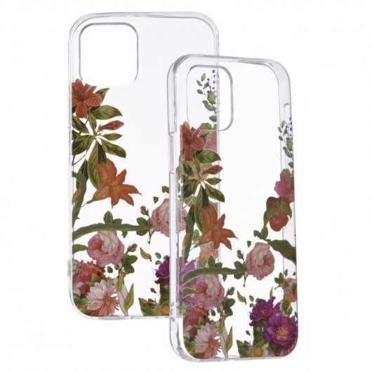 Funda Dibujo Estampado Floral para iPhone 12