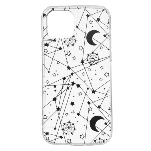 Funda Dibujo Constelación Negra para iPhone 12