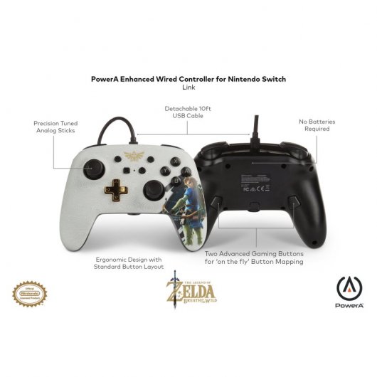Power A Mando con cable Zelda Link para Nintendo Switch
