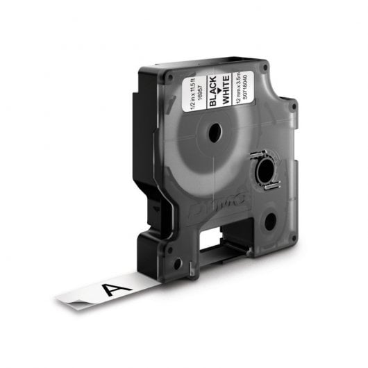 DYMO D1 - Durable Étiquettes - Noir sur blanc - 12mm x 5.5m Noir